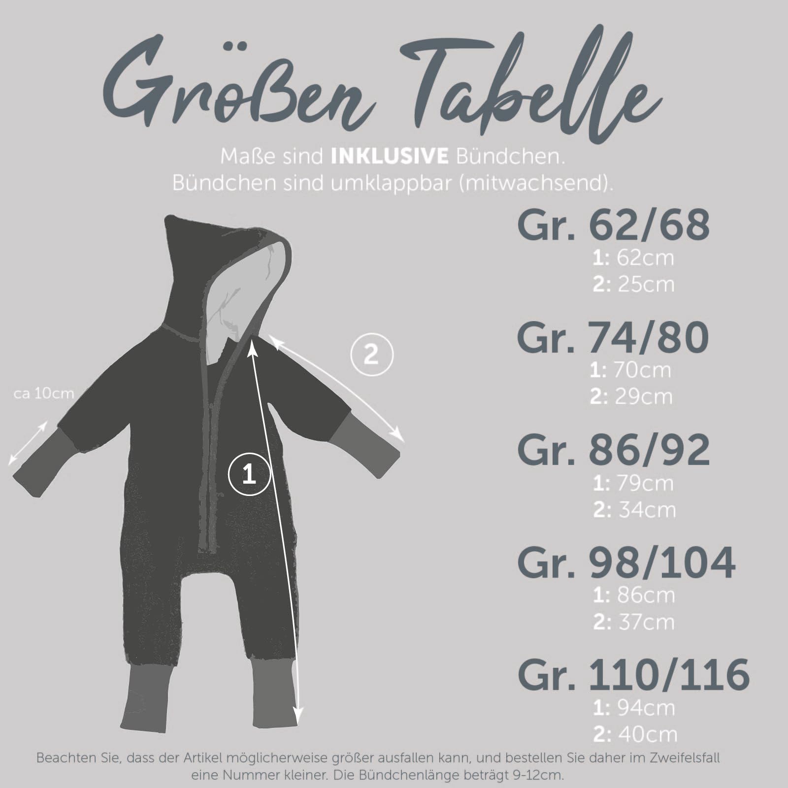 cocoome Wollwalk-Overall | Wollwalk Tiere | Walkoverall Baby und Kleinkind aus 100% Schurwolle | mit Reißverschluss | in Europa gefertigt | verschiedene Größen und Modelle | Größentabelle beachten