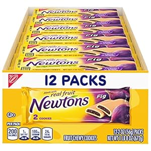 Newtons Soft & Fruit Chewy Cookies, (2 Cookies Per Pack) Fig, 24 Oz (Pack of 12)