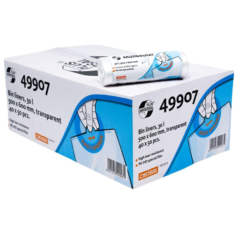 Bolsas de basura Deiss Universal Plus®, 30 litros, 49907