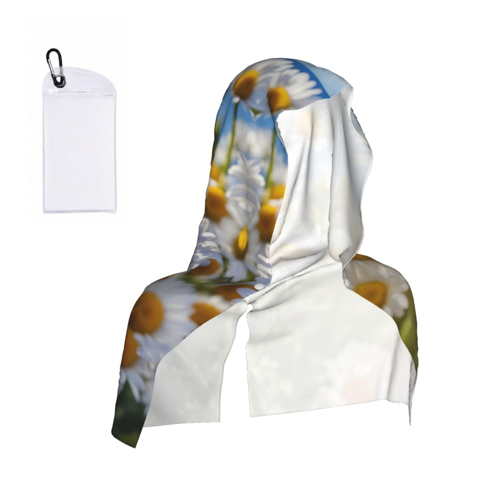 ZYJHYY Wild White Daisy Flower Print Unisex Swimming Towel Practical Camping Towel Skin-Friendly Cooling Towel For Workout Training