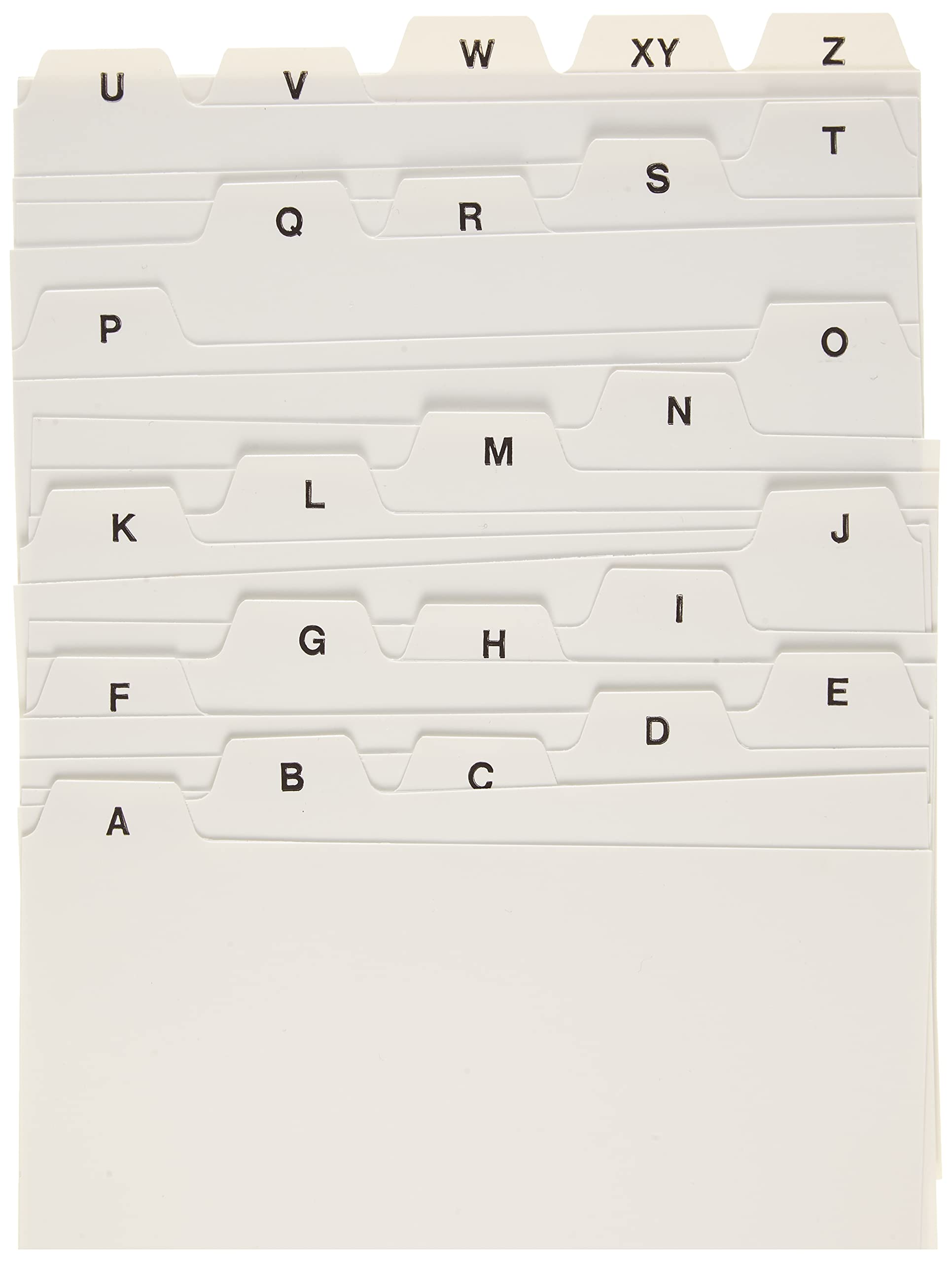 Herlitz 1500669 przekładki do fiszek A6 tworzywo sztuczne PP 25-częściowe A-Z białe, DIN A6