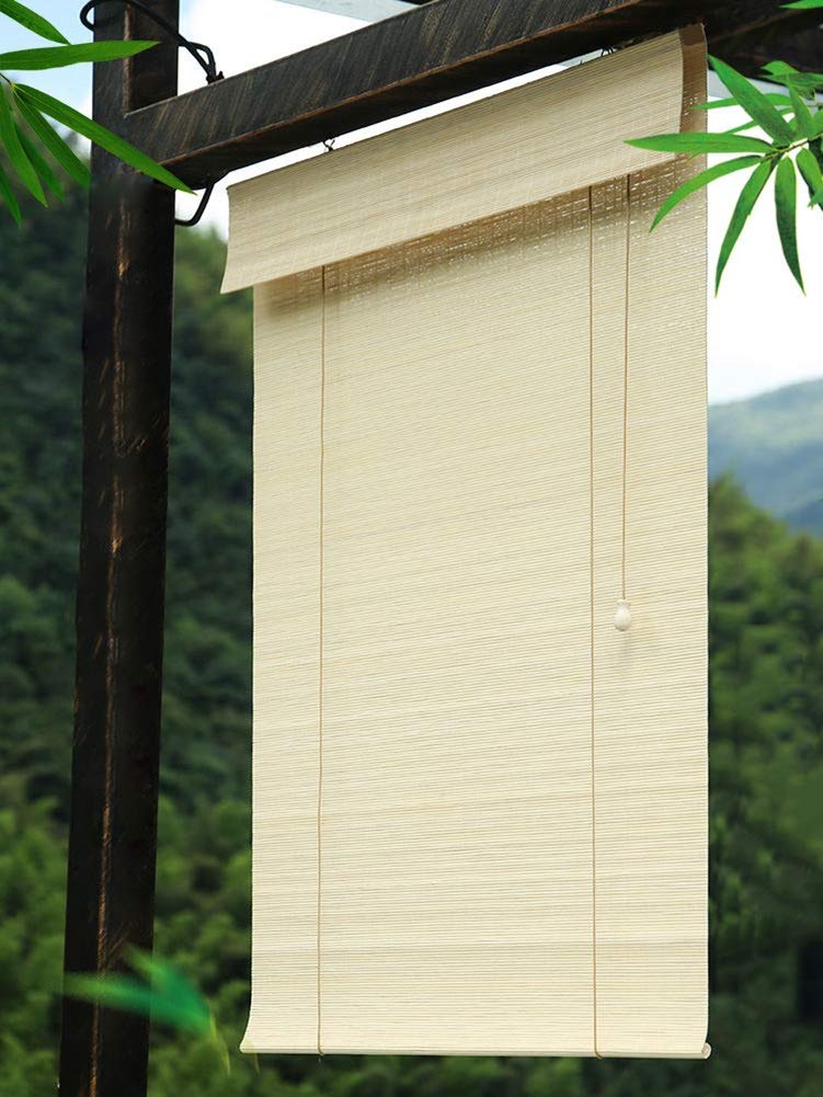 Amazon.de: Bambusrollo Auenrollo, Rollo Mit 75% UV-Schutz, Naturbelassen,  Mbeldekor Fr Den Auenbereich, 80cm / 100cm / 120cm / 140cm Breit (Size :  W 80H190cm)
