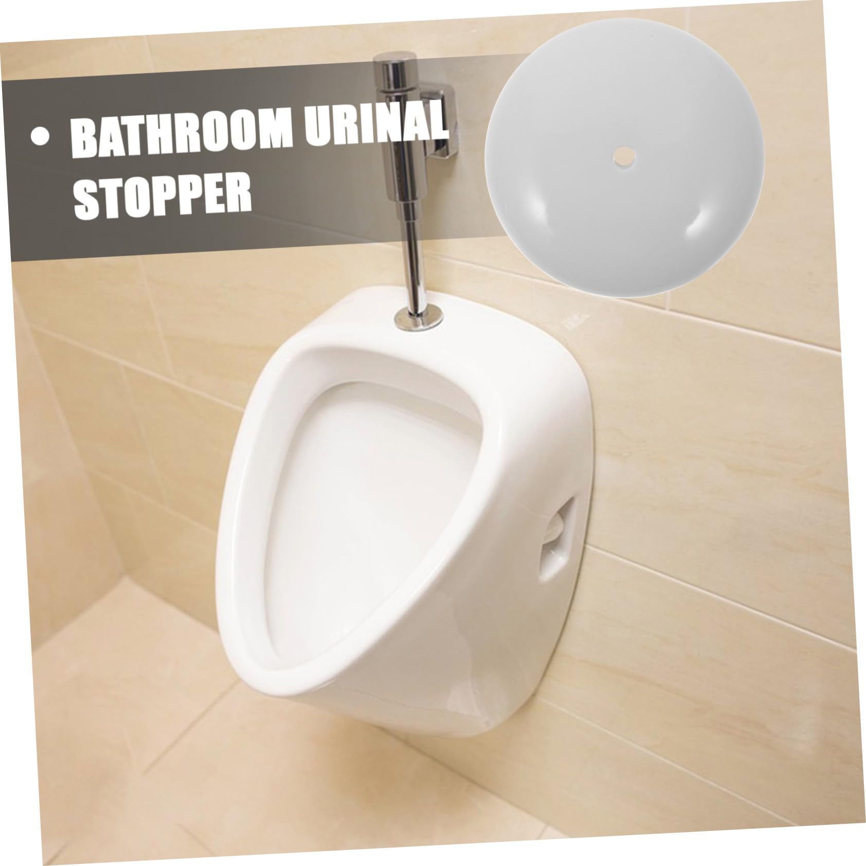 Tappo di scarico per orinatoio in ceramica – Tappo antiodore per orinatoi standard in bagno, prevenzione degli schizzi e controllo degli odori, accessorio facile da installare e pulire