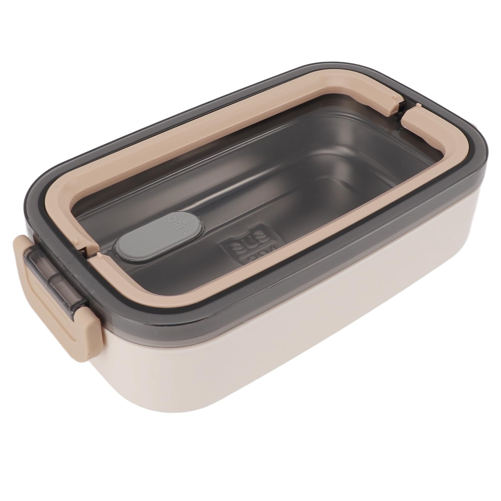 HEEPDD Insulated Stainless Steel Bento Box, Leakproof, Large Capacity Lunch Container with Separate Compartments, Microwavable - Ideal for Office and Outdoor Picnics (Khaki)