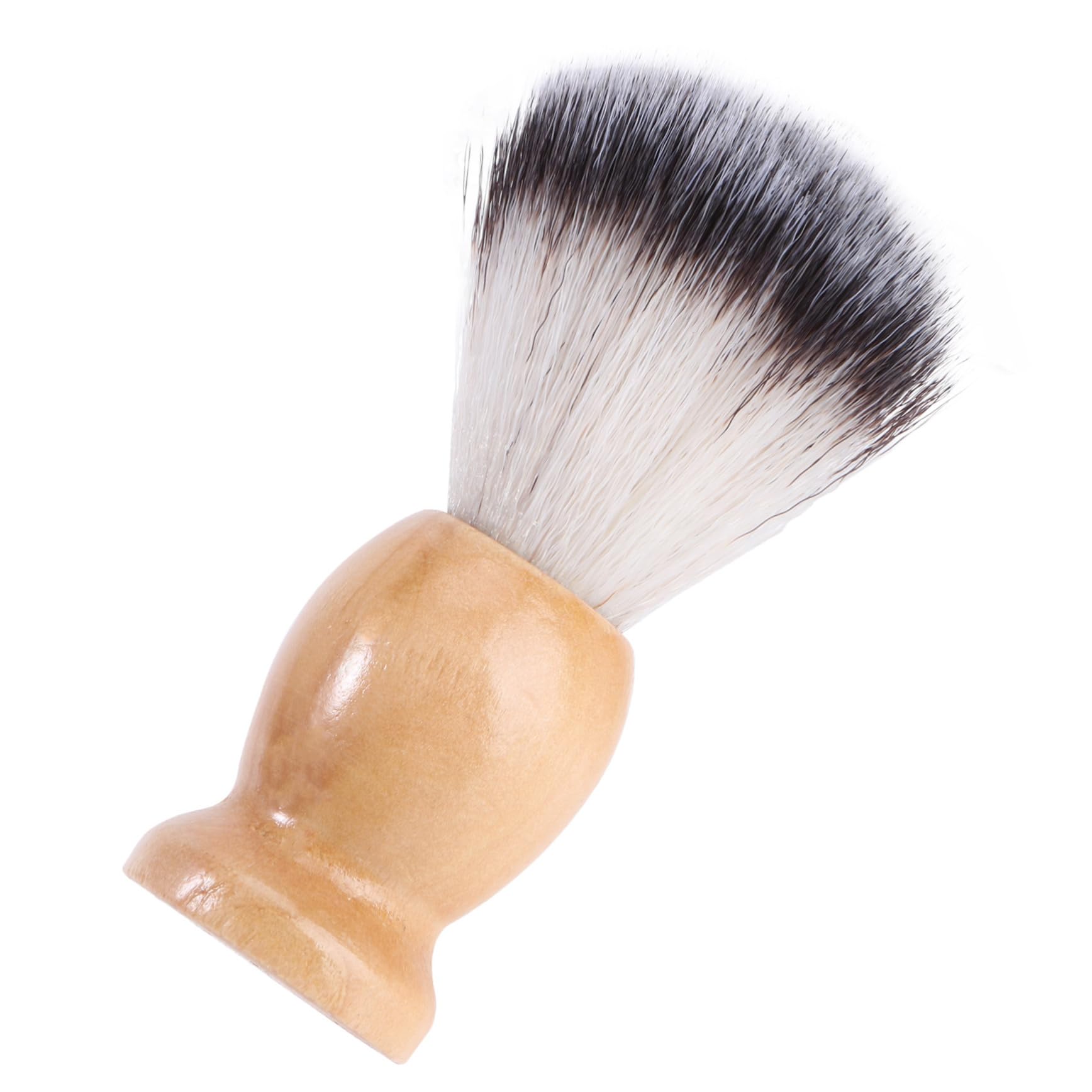 FOMIYES Natural Wooden Handle Beard Comb for Men Double Sided Brush Synthetic Nylon Bristles Great for Daily Facial Care Shaving