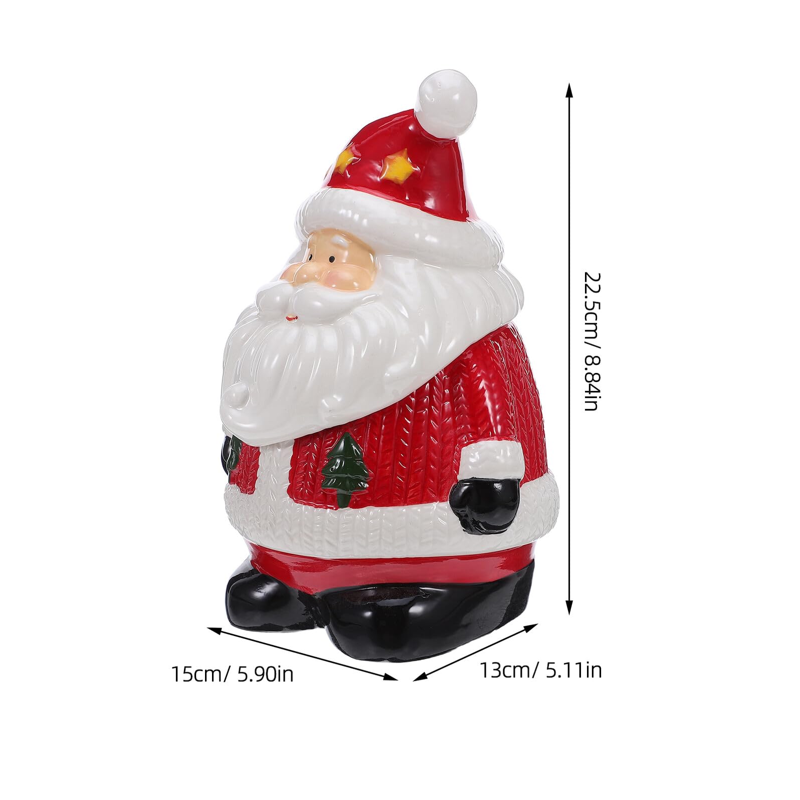 Weihnachtliche Keramik-zuckerdose mit Santa Claus-motiv Luftdichter Deckel Festhaltend Frische für Süßigkeiten und Kekse Dekorative Festtags-dose als Tischakzent und Geschenkidee