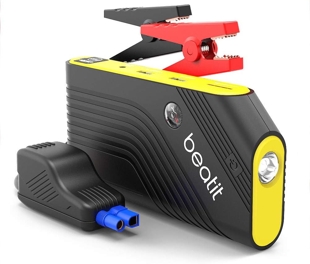Beatit Yellow B9-PRO 600A 14000mAh Portable Jump Starter (Up to 5.5L Gas or 4.0L Diesel Engines) Auto Battery with Smart Jumper Cables
