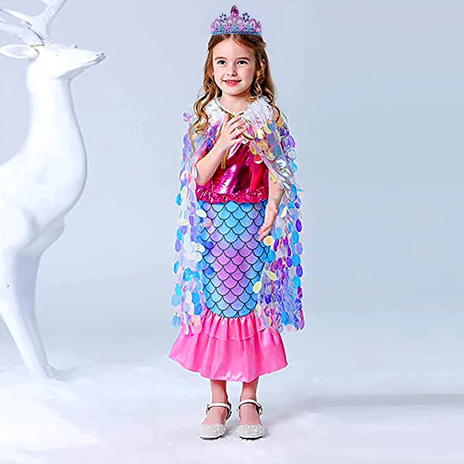 2 Pezzi Cerchietti per Capelli Bambini, Cerchietti di Glitter, Cerchietti Glitter per Capelli, Plastica Princess Tiara Hairband per Carnevale, Festa a Tema, Giochi Travestimento (Oro, Viola)