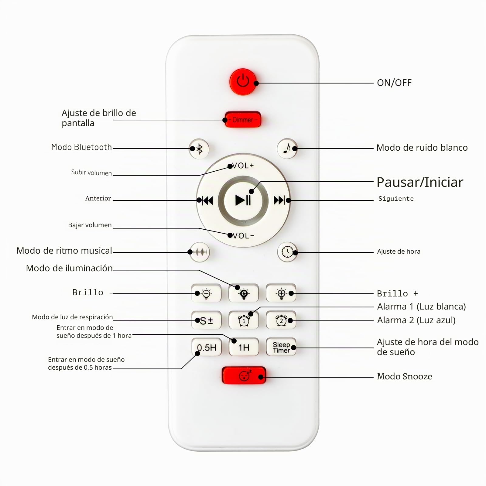 Kangtaixin Despertador de Luz Diurna, Despertador con Luz, Lámpara de Mesa con Altavoz Bluetooth, Luces para Adultos, Niños, Dormitorio, Decoración, Navidad, Cumpleaños Regalos