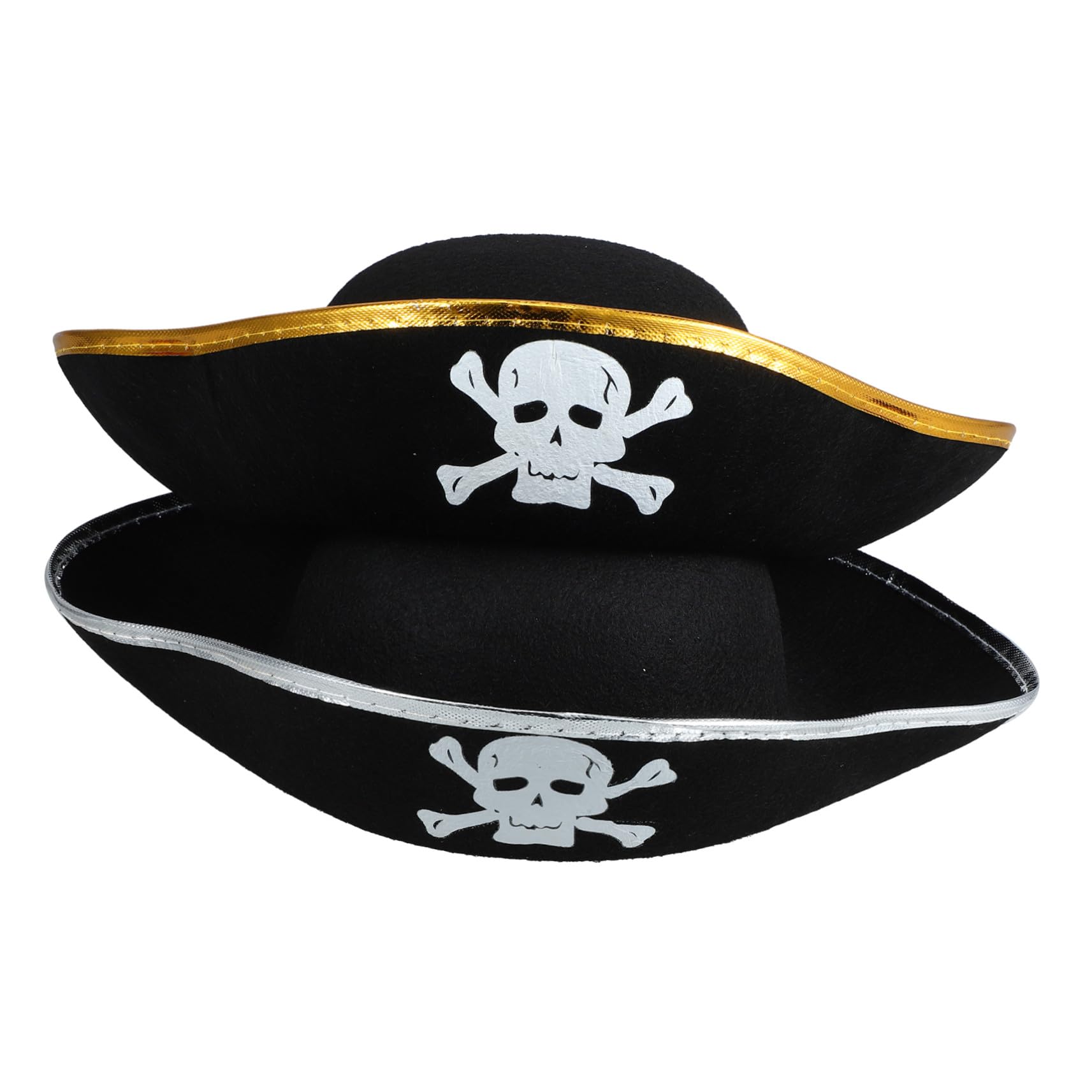 Healeved 6 Pezzi Cappello Pirata Cosplay per Halloween e Carnevale Accessorio Costume con Dorato e Argento Decorazione Festa Tema Pirata per Adulti