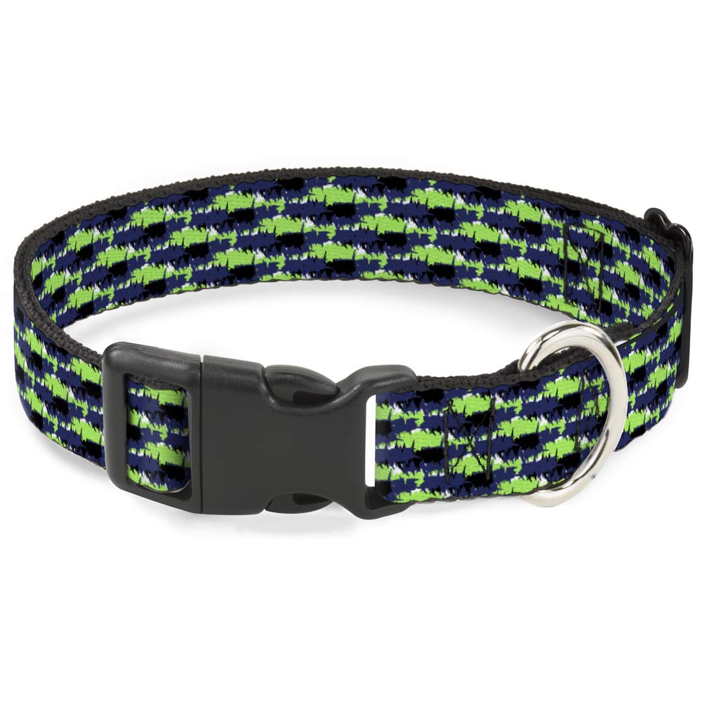 Collar de clip de plástico Buckle-Down ajustable con estampado abstracto para mascotas