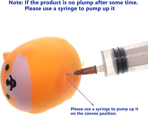 Cooplay 2 piezas novedosas e interesantes de extrusión de descompresión lindo Shiba Inu perro Squeeze Hand Pinch Animal Pet Toy Manija de liberación