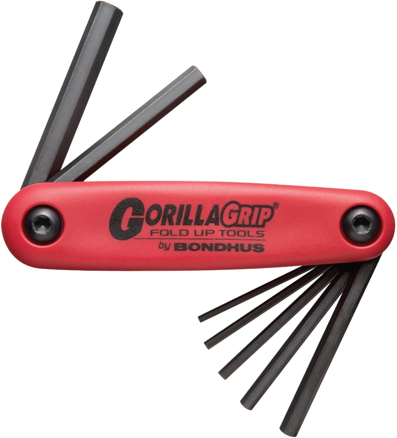 Bondhus 12592 GorillaGrip Set of 7 Hex Fold-up Keys, sizes 1.5-6mm