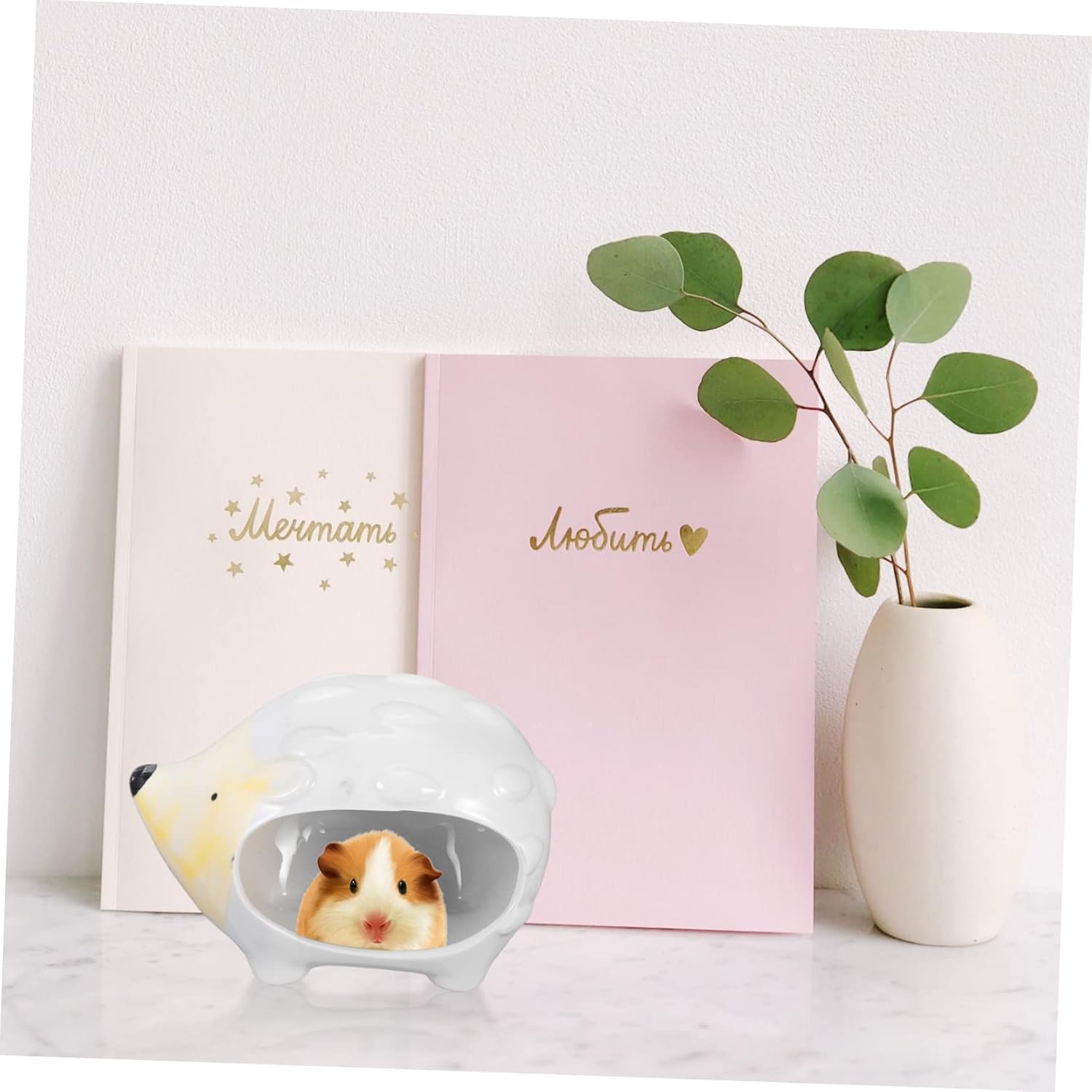 Large Ceramic PET Nest for Guinea Pig Hamster and Hedgehog Summer Cooling Hut Insulation for Small Animals PET House for Indoor and Outdoor Use