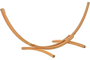 Outsunny 10' 6" Bamboo Wood Hammock Stand for Outdoor Relaxation