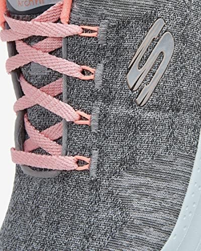 Skechers Women's Arch Fit Trainers Sneakers, Gray Knit Pink Trim, 10 | Image 7