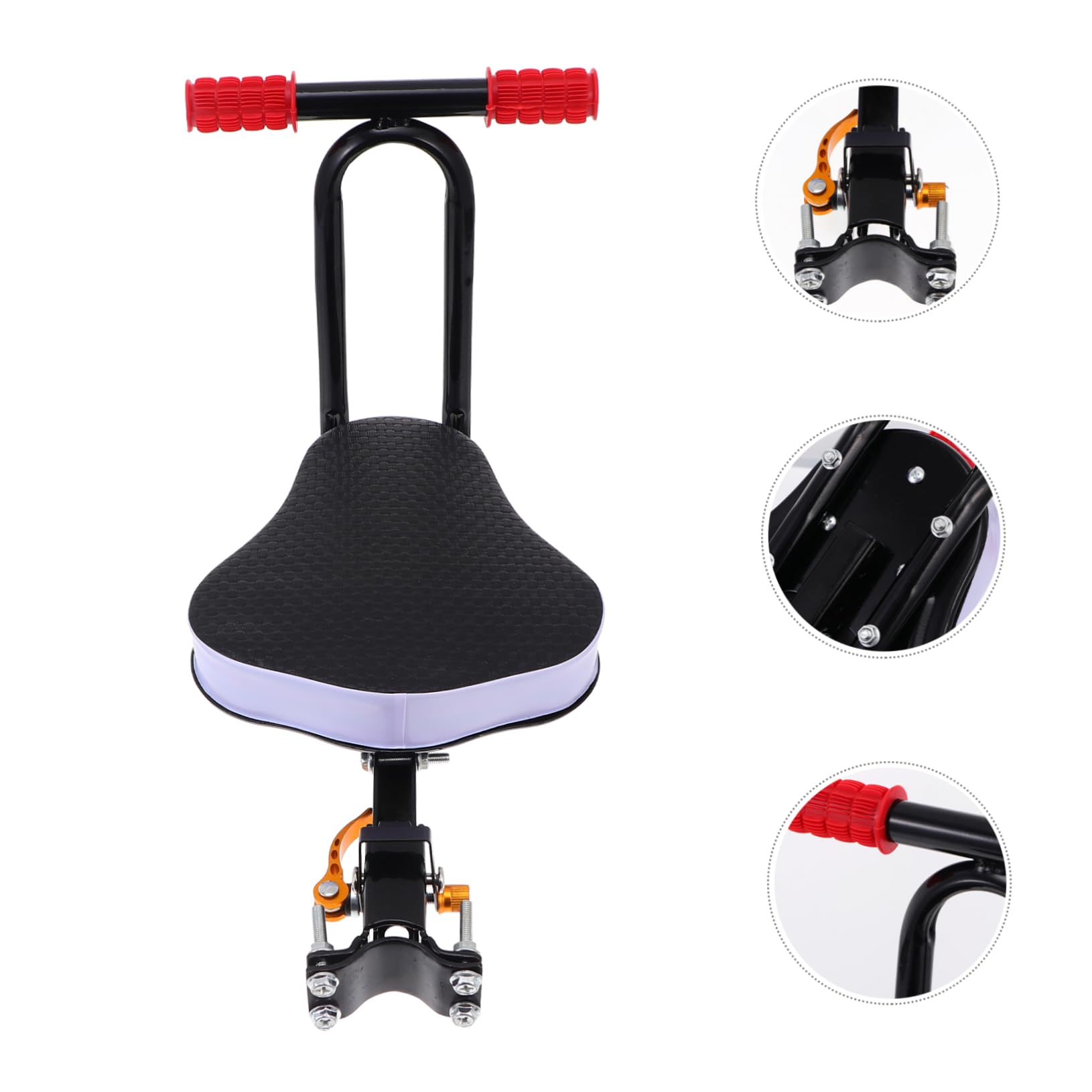 Abaodam 1 ensemble de selle de vélo électrique avec dossier, siège de sécurité durable pour coussin confortable pour vélos électriques, accessoire de vélo pour enfants et enfants