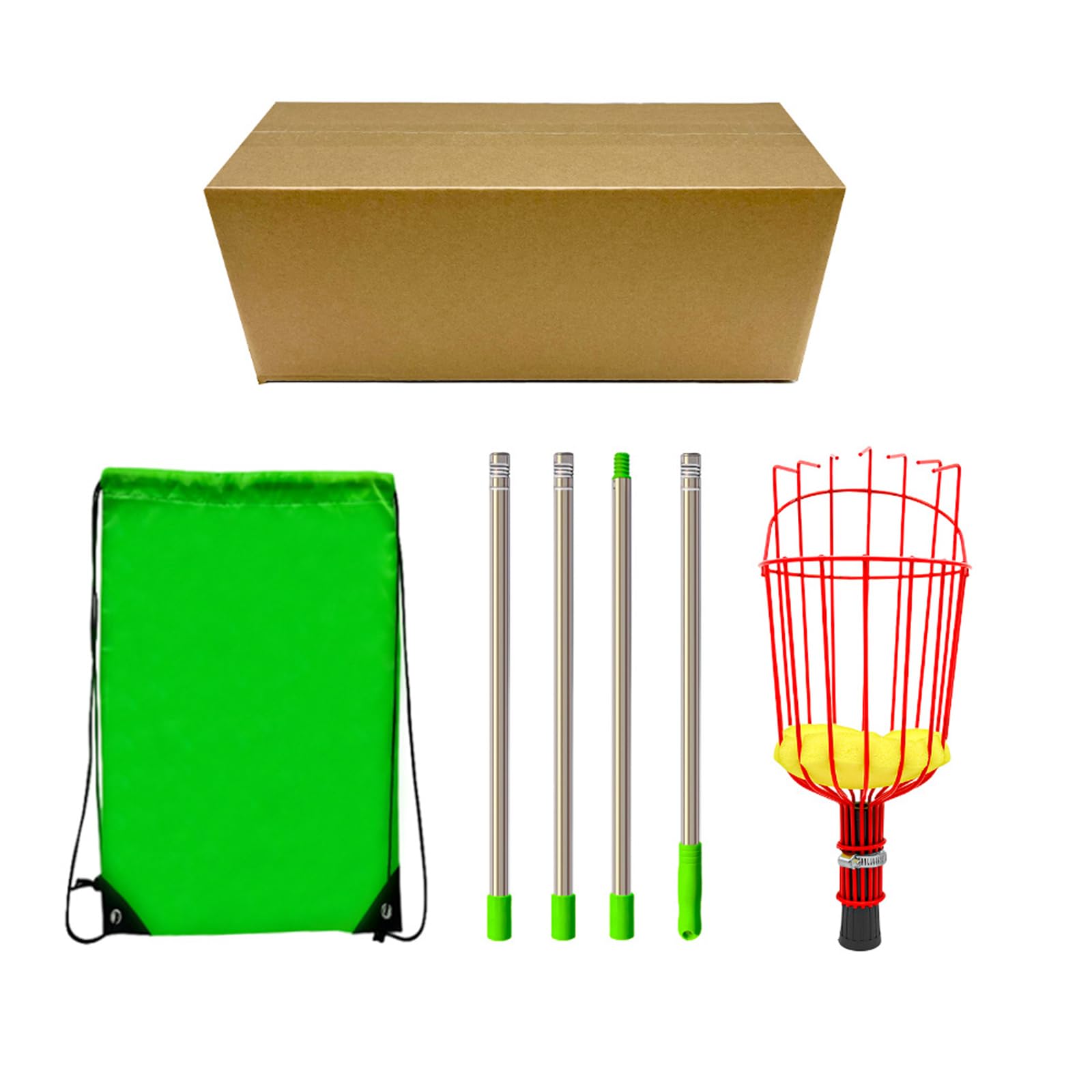 Sturdy Telescoping Fruit Picking Tool High Reach Fruit Picking Tool Designed for Gardeners and Orchards Workers Extendable Harvesters