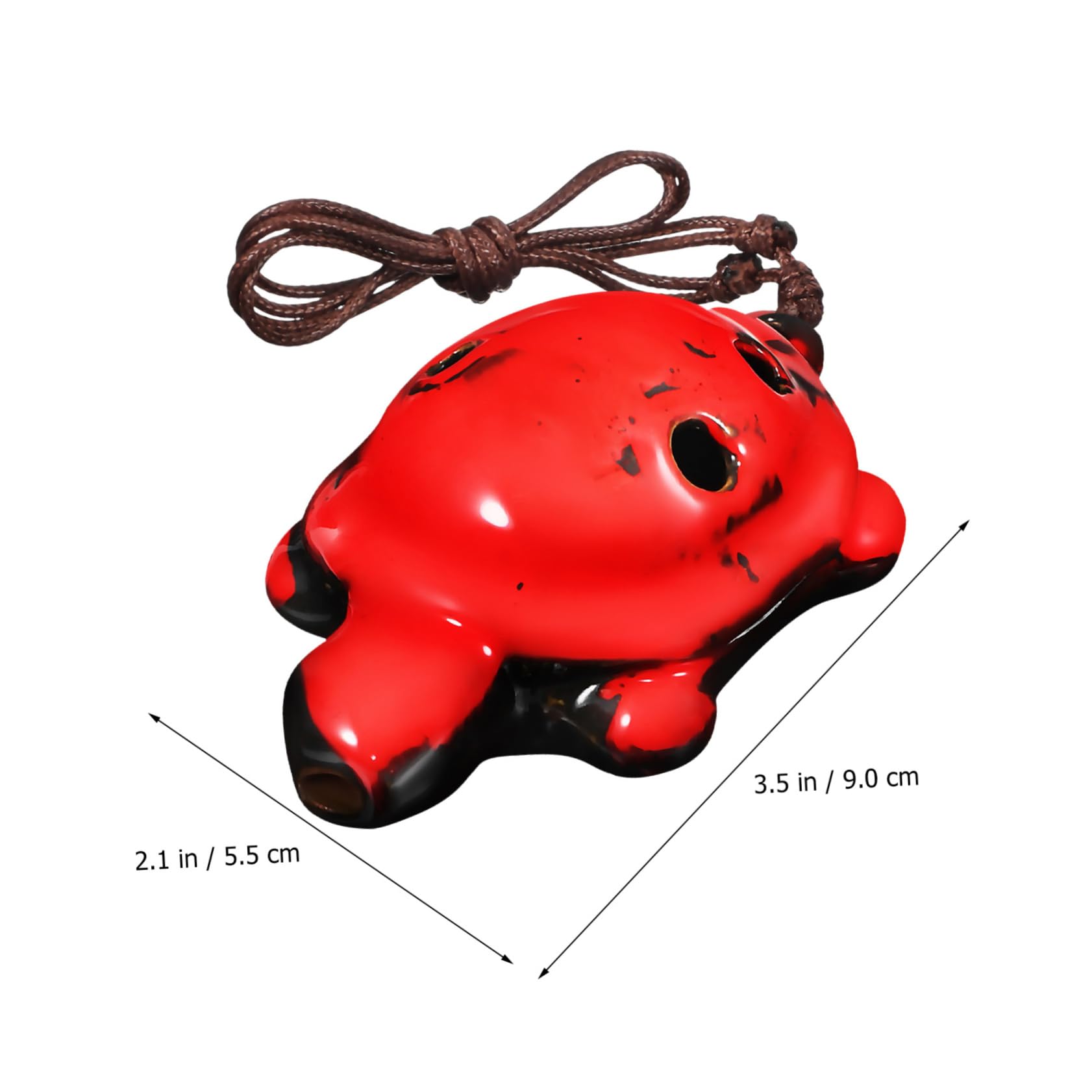 Mikinona Ocarina Tortue en Céramique Blanche, Instrument Polyvalent à Six Trous, Lot de 2 Pièces Finition Fine et Forme Mignonne pour Débutants
