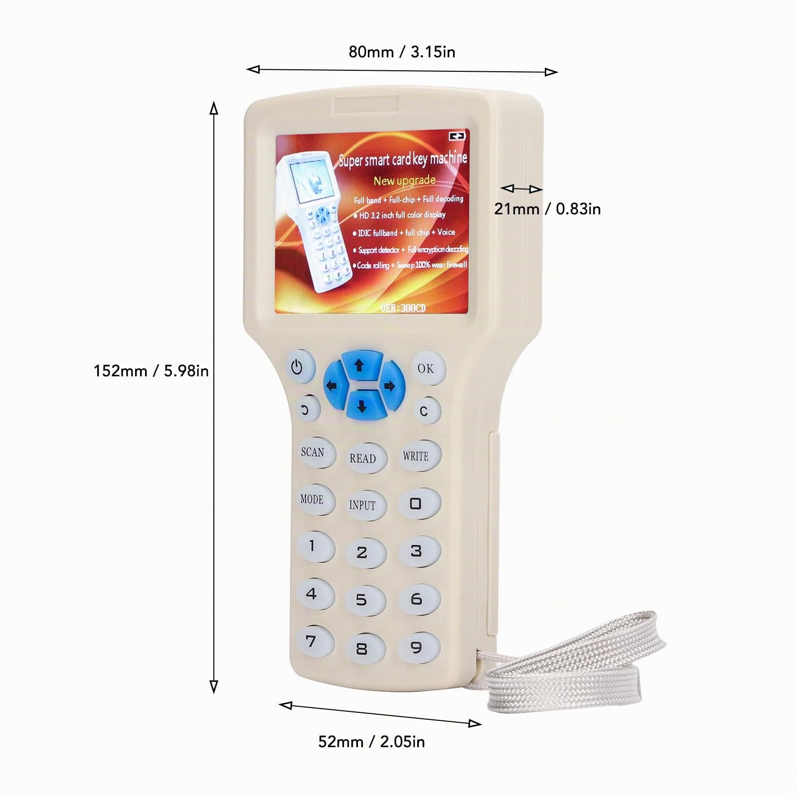Copiadora de Tarjetas RFID NFC, Lector de Tarjetas de Identificación IC de 10 Frecuencias, Duplicador, Programador de Tarjetas Inteligentes con 10 Tarjetas T5577, Llaveros T5577