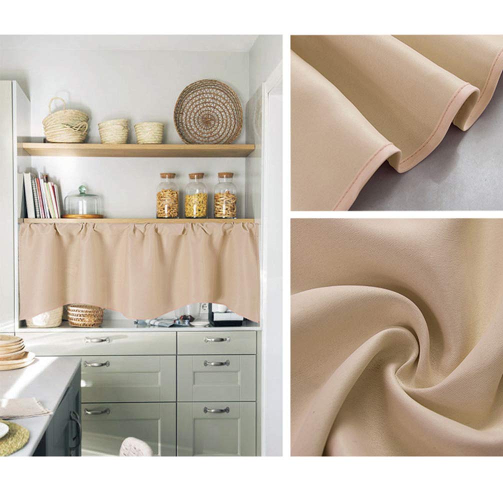 Tende Oscuranti con Occhielli,Tenda Corta per Finestra Piccola, Tenda da Cucina Tenda da Caffè Tende per Mobili Piccoli, 1 Pezzo Mantovana Oscurante con Isolamento Termico Colore F 132x90cm(LxA