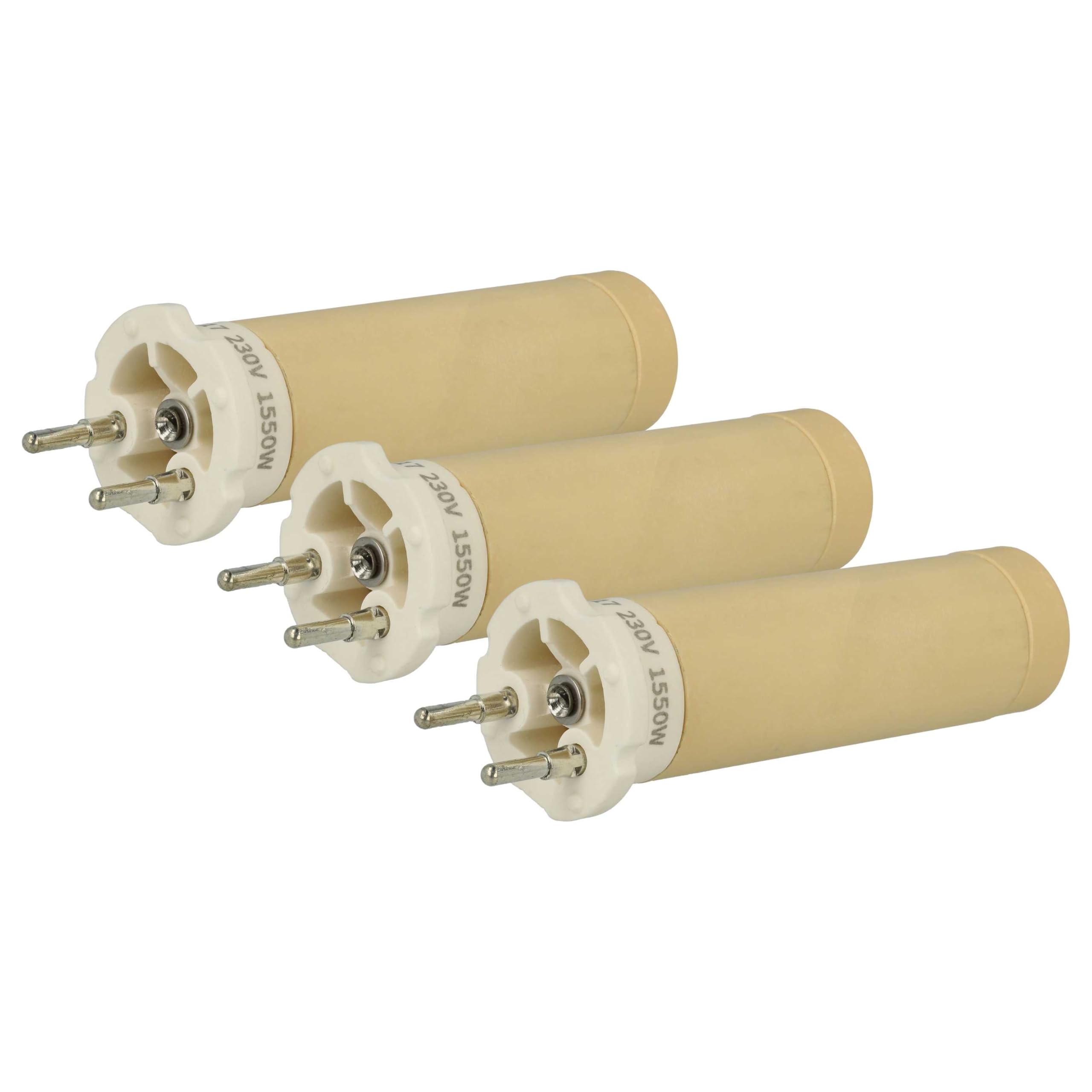 vhbw 3x Elemento calefactor reemplaza Leister 142.717 para pistola de soldadura - 1550 W, Cerámica, 2,6 x 9,1 cm