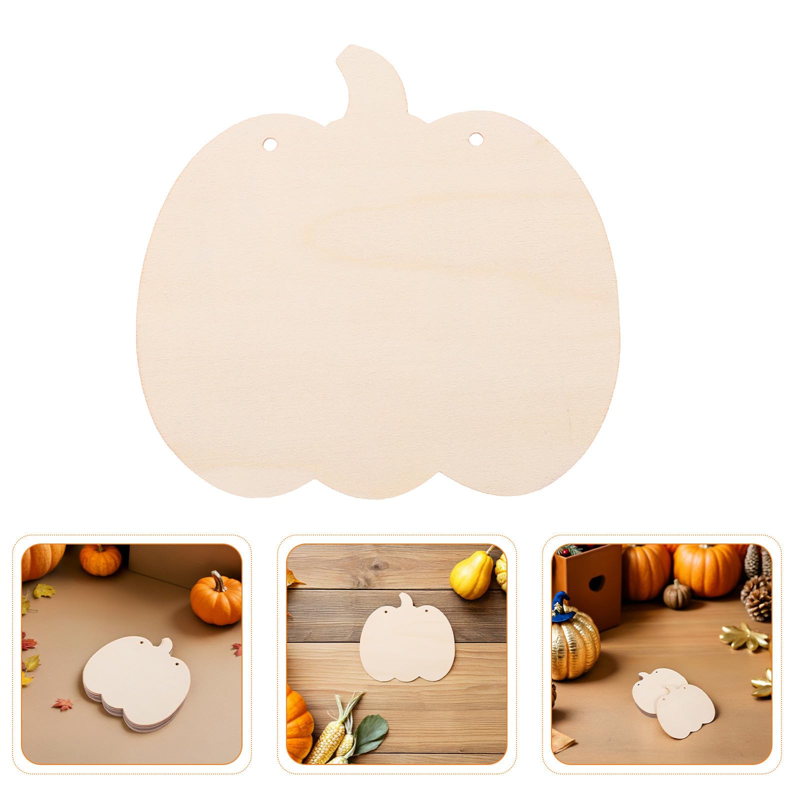 Healvian 60 Pezzi Decorazioni in Legno a Forma di Zucca Non Finite per Fai da Te, Design Leggero e Versatile, per Decorazioni Autunnali e Festa di Halloween