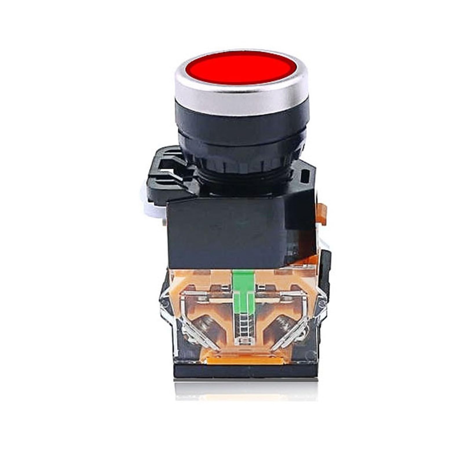 WQGQPXOB LA38 2 Position 1NO /1NC with LED Indicator Light 22mm Push Button Switch Series Knob(Rosso)