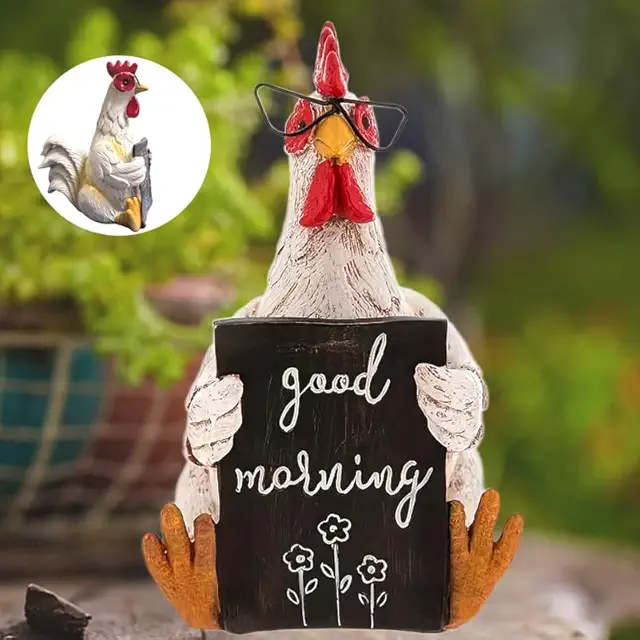 Resin Chicken Figurine - Kip Beeldjes for Home & Garden Decoration