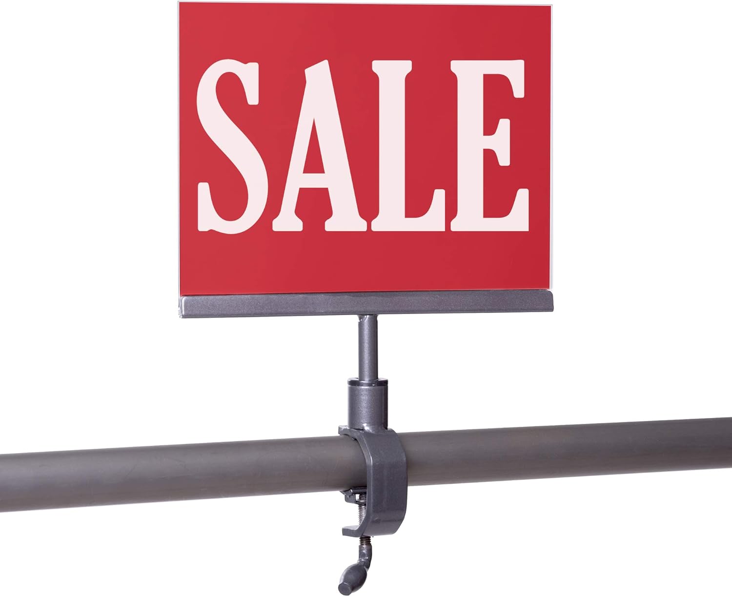 STORE FIXTURES DIRECT Grey Universal Clamp On 5.5" x 7" Acrylic Frame