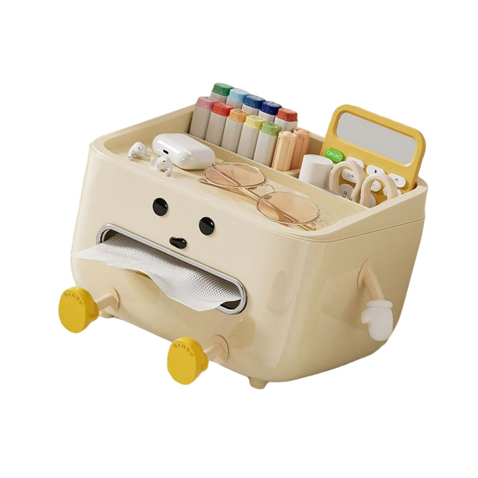 Multifunctional Paper Towel Box Tissue Holder Box for Living Room and Bedroom Storage with Remote Control Holder Luxurious Storage Organizers