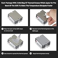 Vista 3 de Relé de estado sólido CG SSR-80DD Entrada de CC a CC 3-32VDC a salida 5-240VDC 80A Cubierta de plástico monofásico