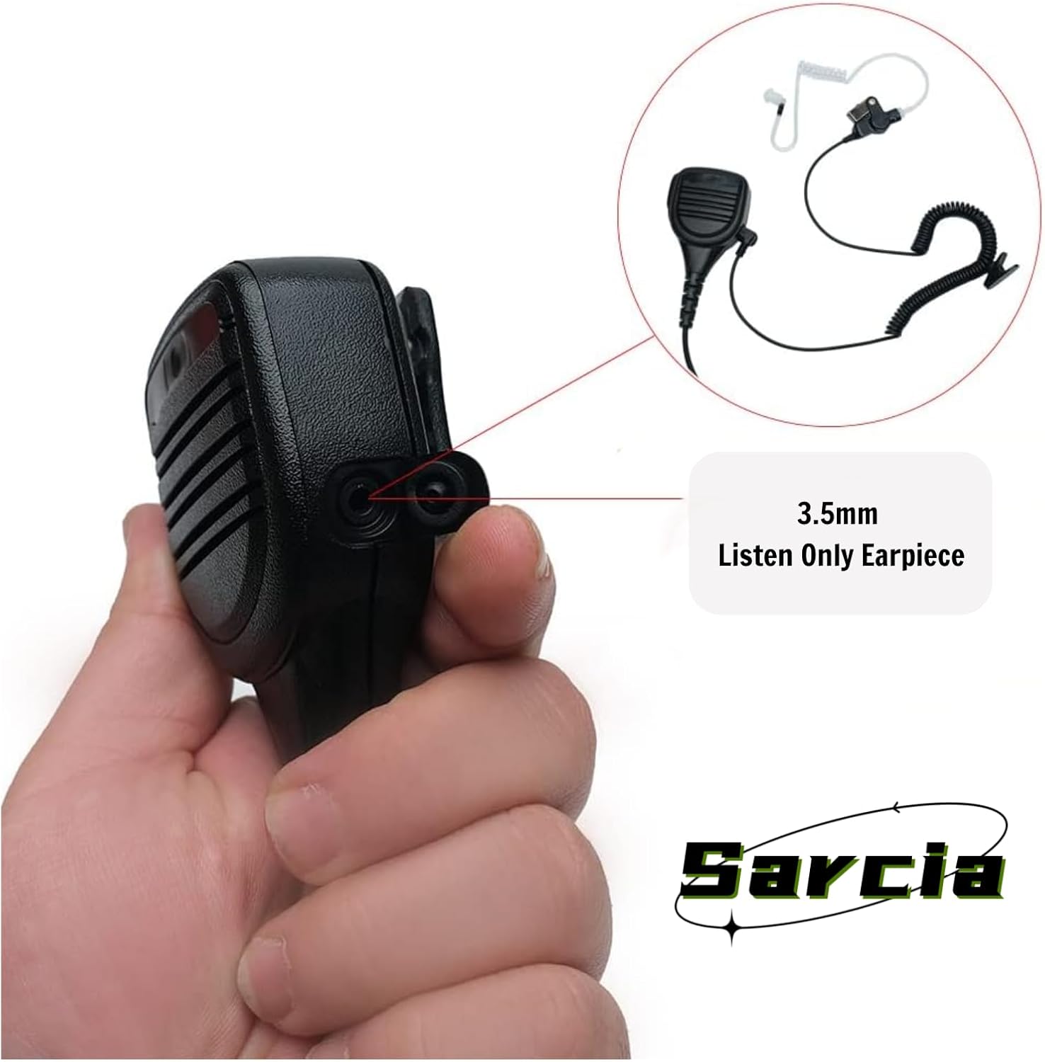 Speaker Microphone for Hytera HYT Radios Compatible with TC-508 TC-580 BD502i PD502 PD482i PD402i PD562i BD502 Two Way Radio Walkie Talkie with 3.5mm Listen Only Earpiece