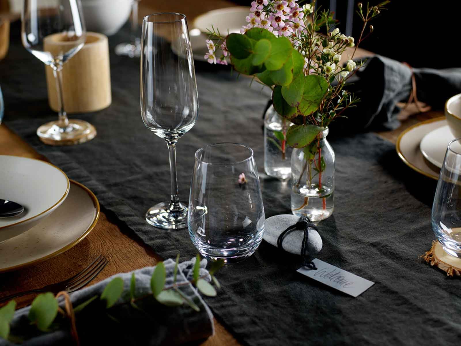 Vivo Villeroy & Boch Group – Voice Basic Glas Wein- und Sektgläser Set 12-teilig, Klassische Gläser in Gastronomie-Qualität, Kristallglas, Spülmaschinengeeignet, Klar