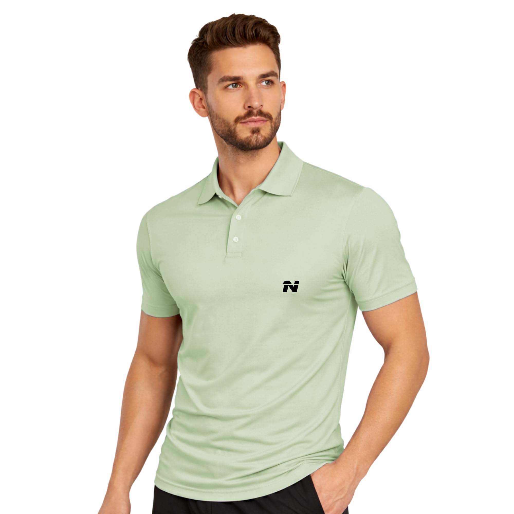 ninq Men’s Solid Polo Collar T-Shirt | Stylish Neck Tshirt for Men | Half Sleeve Summer Wear Collar Tshirt | Smart Casual Office Wear with Modern Look-picture-20