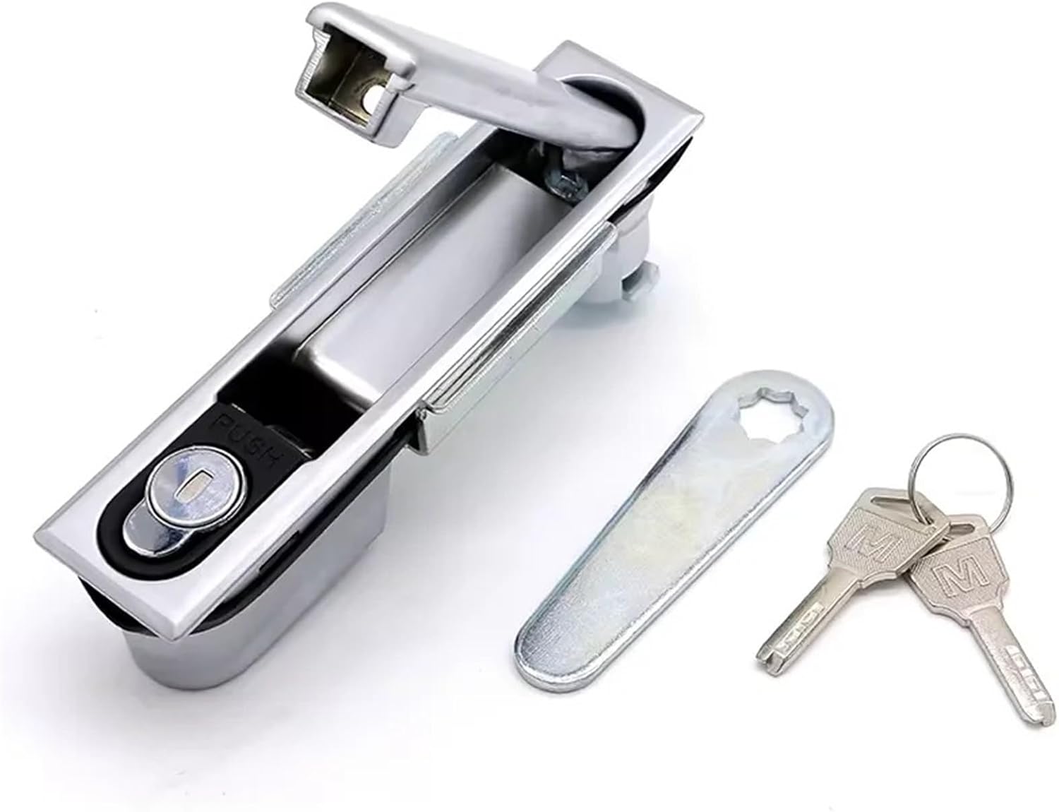 Adjustable Lever Compression Locks Doors Latch with Keys Boat RV Tool Box Camper Trailer Accessories Hardware 1Pcs(XK136-142W-LL)