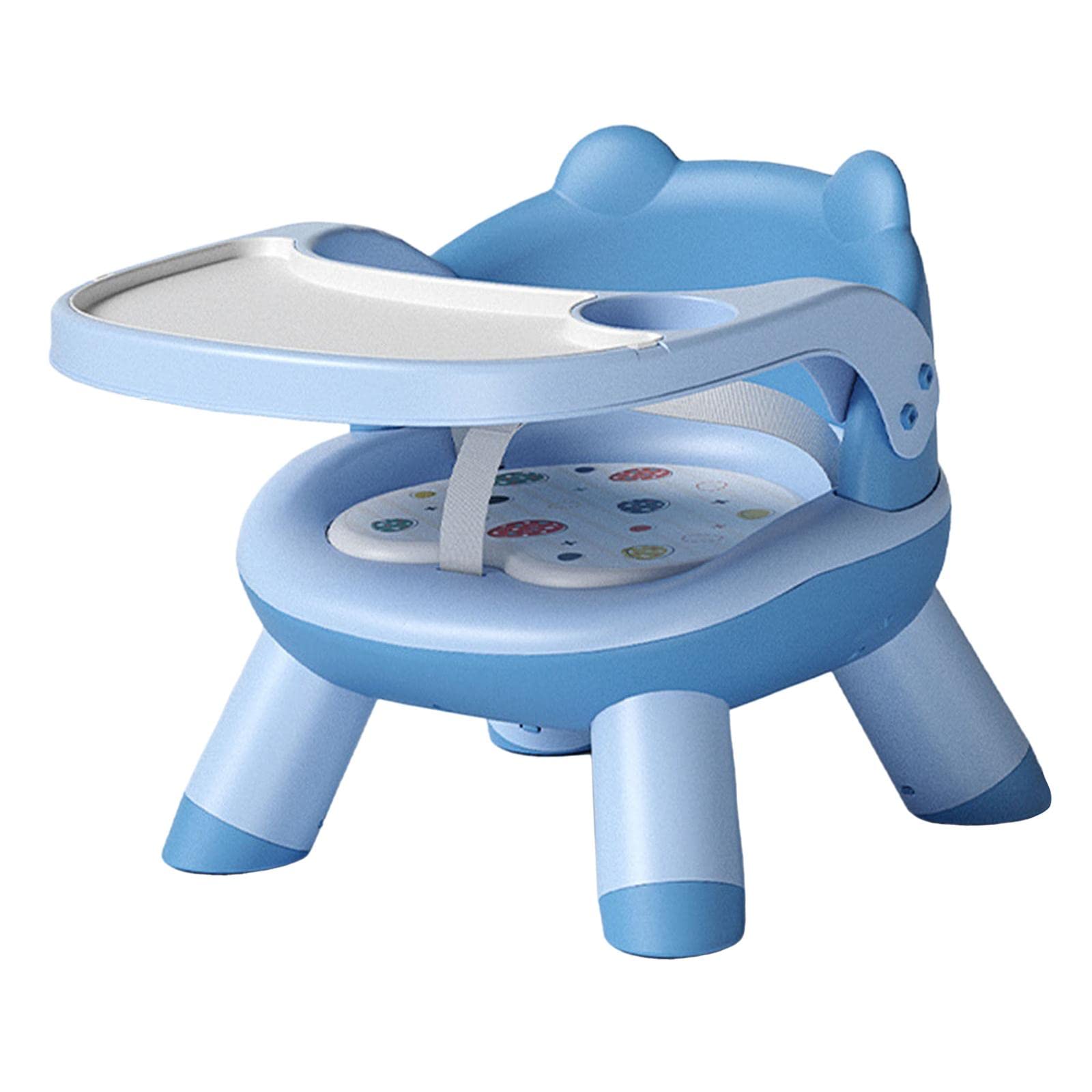 Silla para Comer Bebés Asiento Portátil Infantil Comedor con Respaldo Firme Bandeja Extraíble Cojín Suave Y Estructura Ligera Adecuada para Patio