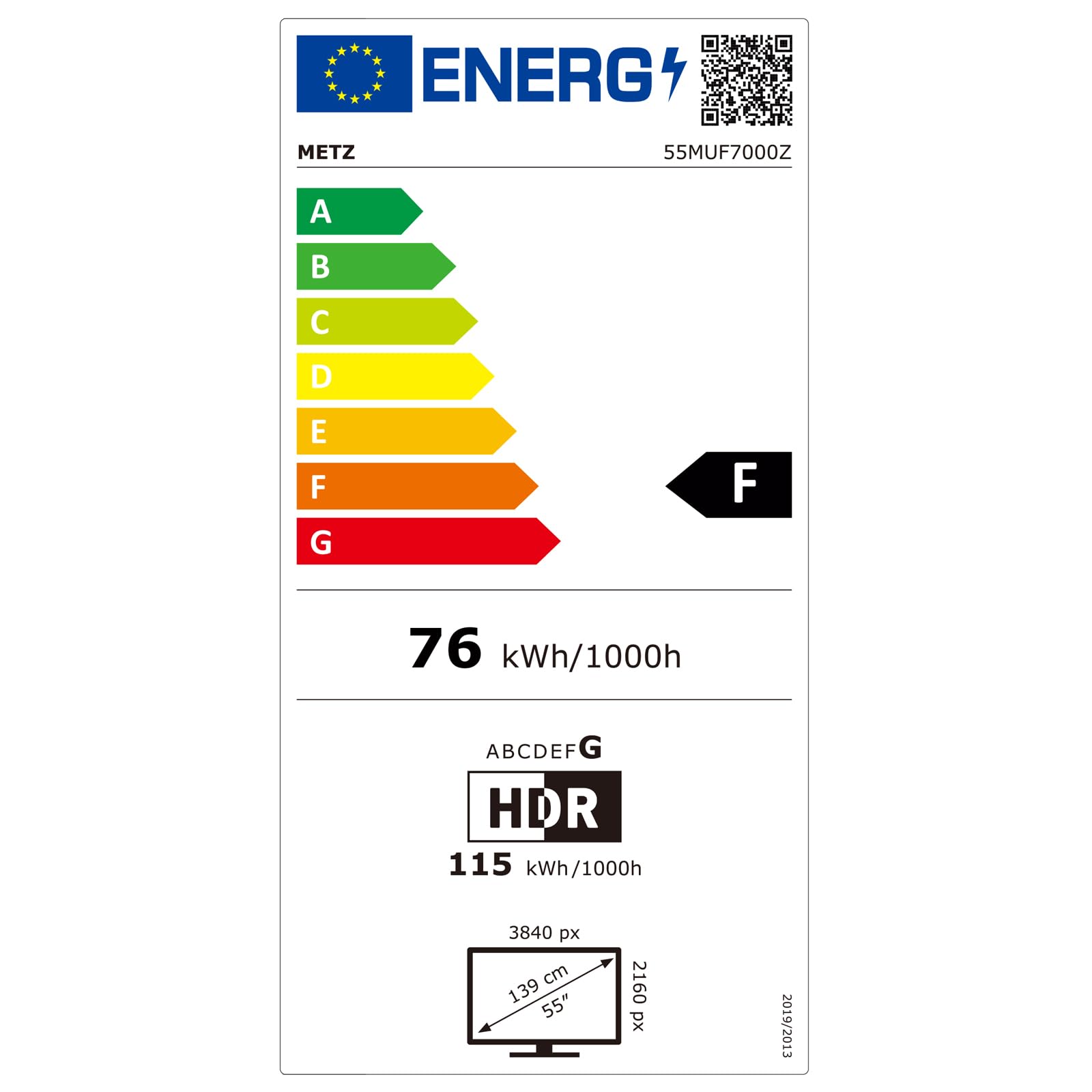 Metz 55MUF7000Z 55" Smart TV, 4K UHD Google TV, MEMC, Dolby Vision, Dolby Atmos, Google Cast, Cuidado Ocular, Compatible con el Asistente de Google(2025)