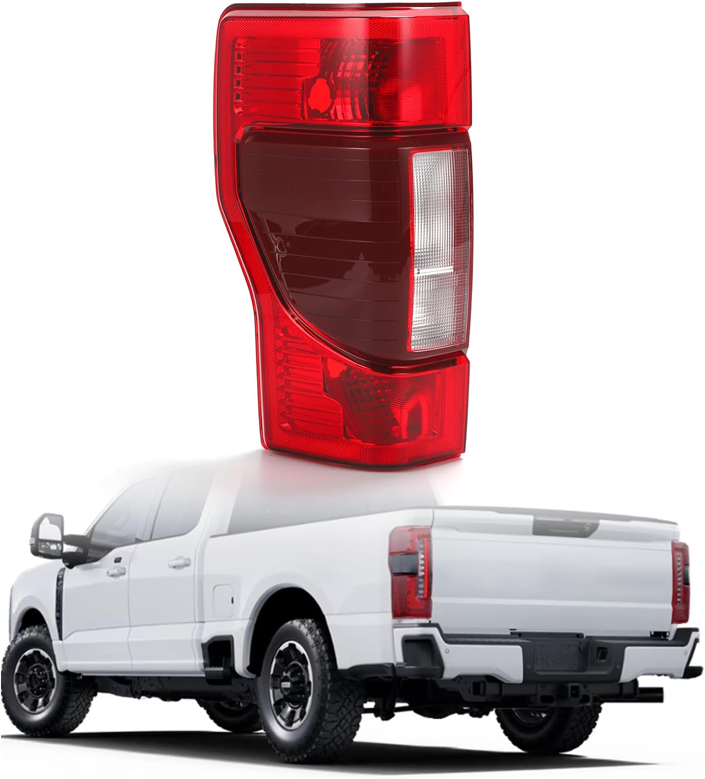 - ZXMT Halogen Type Outer Tail Light Lamp Assembly Compatible with Ford F250 F350 2020 2021 2022 Super Duty Rear Tail lamp Bake Lamp LC3Z13405A, LC3Z13405D4D(With Blind Spot,Left Driver Side)