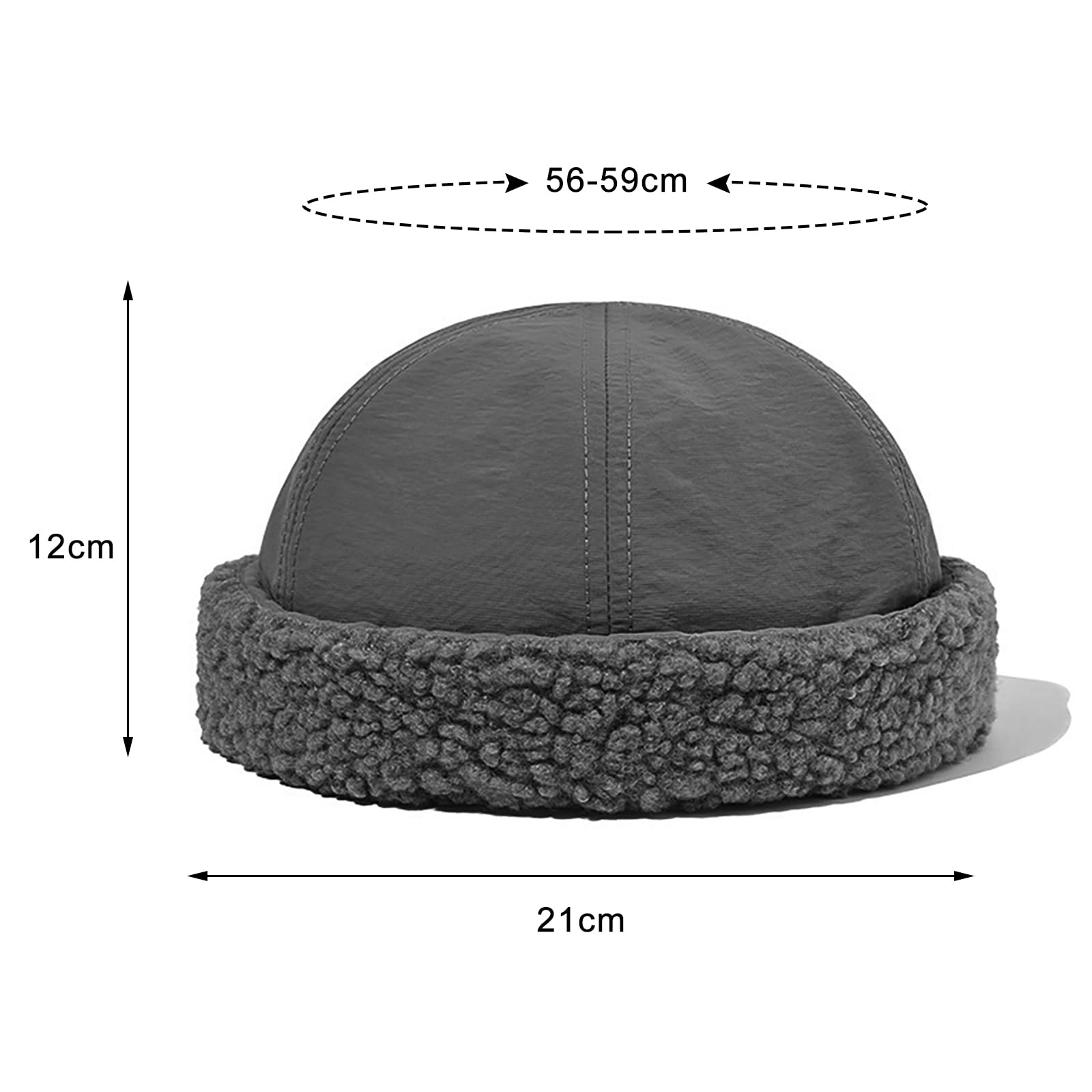 YAMEE Cappello Uomo Invernale Docker Calore,Cappello Donna Invernale Asciugatura Rapida,Beanie Berretto Uomo Polsino Arrotolato Peluche,Berretto Marinaio,Cappellino Docker Unisex Regolabile Elastico