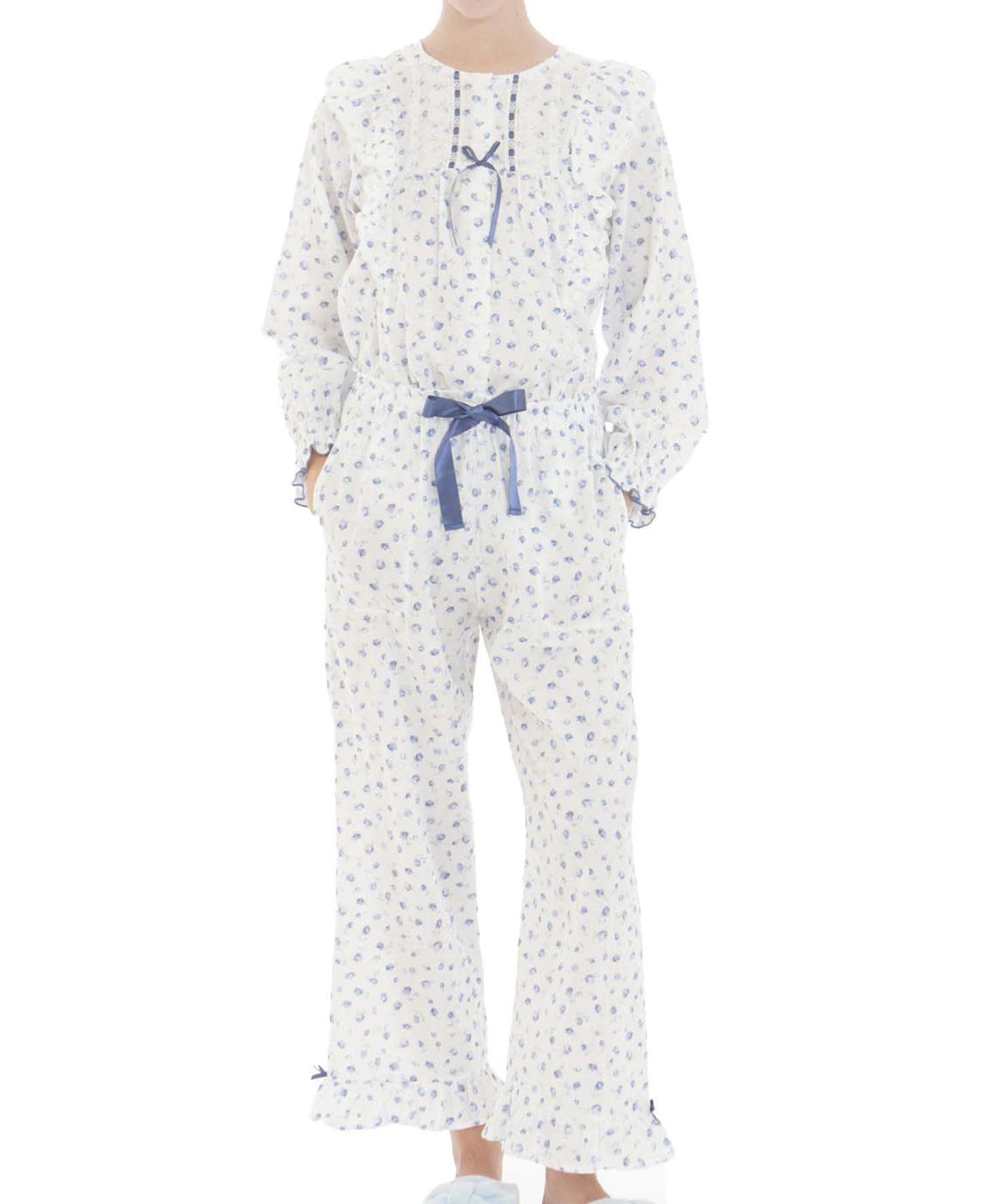 Amazon | [ナルエー] パジャマセット 50/ダブルガーゼプティ−ローズ