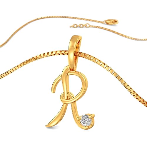 Pride Diamond Collection 18k yellow gold Alphabet R Pendant