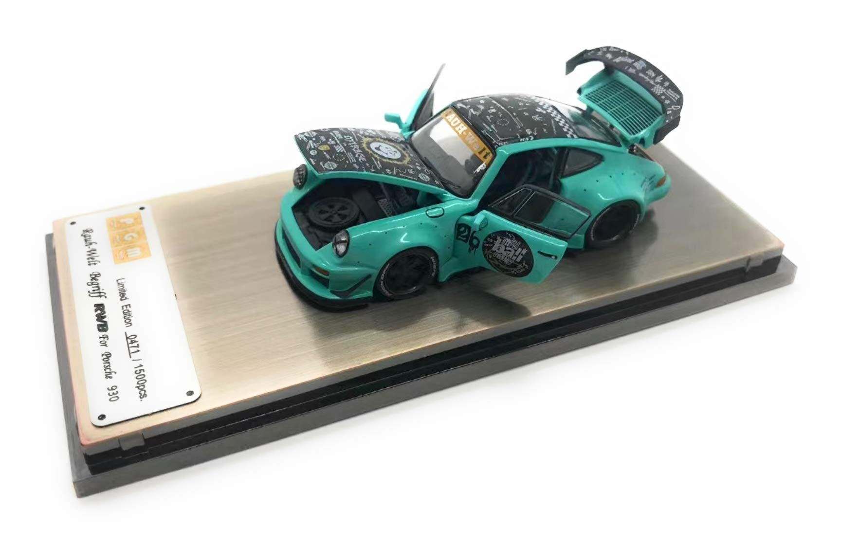 Amazon.co.jp: 1/64 pgm Porsche rwb 930 Tiffany Blue Black Wheel