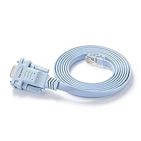 Vista 3 de Cable de consola DB9 a RJ45, compatible con Cisco Routers Switches Firewalls CAB-CONSOLE-RJ45