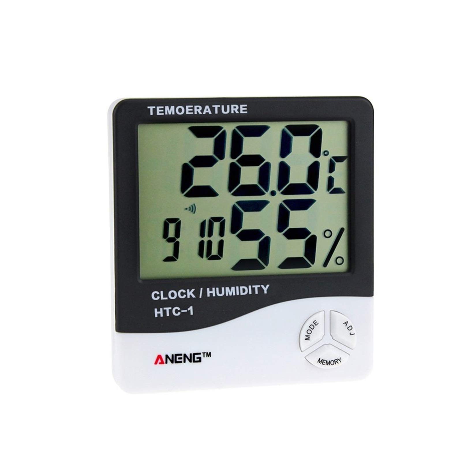 termometr z higrometrem Walkowy LCD Elektroniczny Cyfrowy Miernik Wilgotności Temperatura Cyfrowy Termometr Higrometr Stacja pogodowa Budzik Termometr do higrometru wewnętrznego(D)