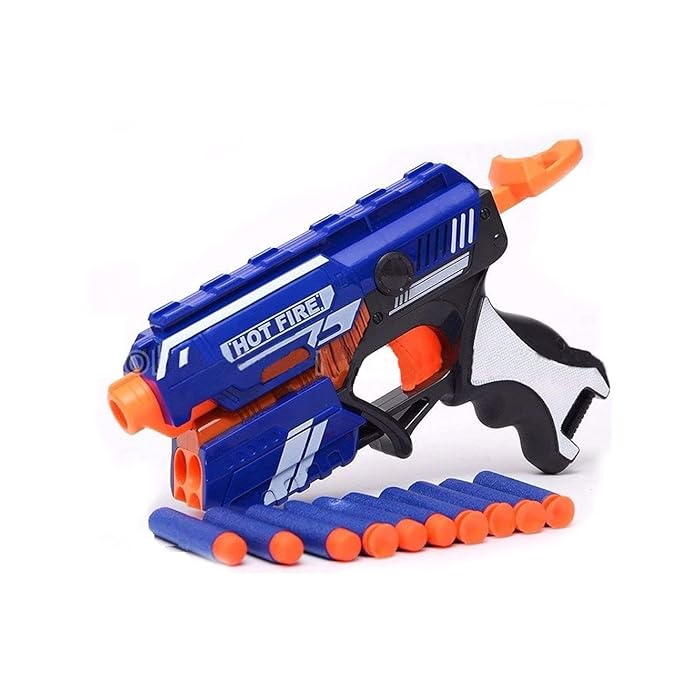 Buy Aadhya Manual Soft Bullet Gun Toy with 10 Safe Soft Foam Bullets