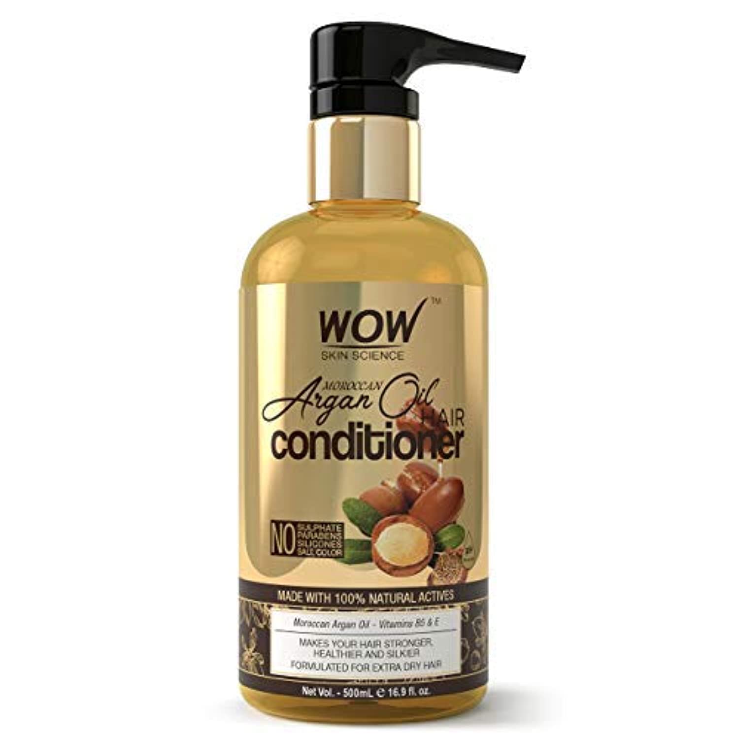 WOW Skin Science Moroccan Argan Oil Conditioner, 500 Millilitres