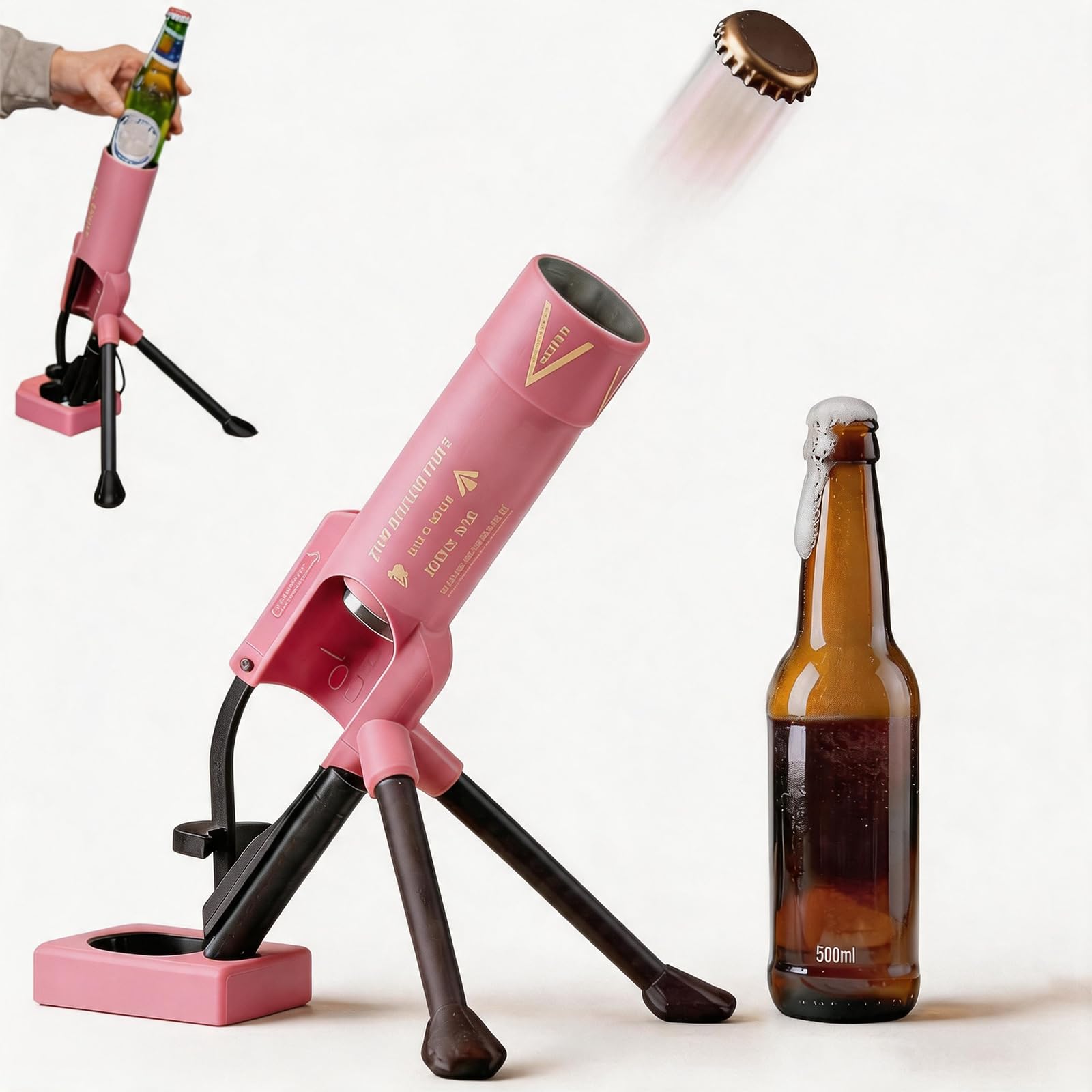 Décapsuleur de bière 500 ml - Ouvre-bouteille - Pour bars, étagères, fêtes (B, #6)