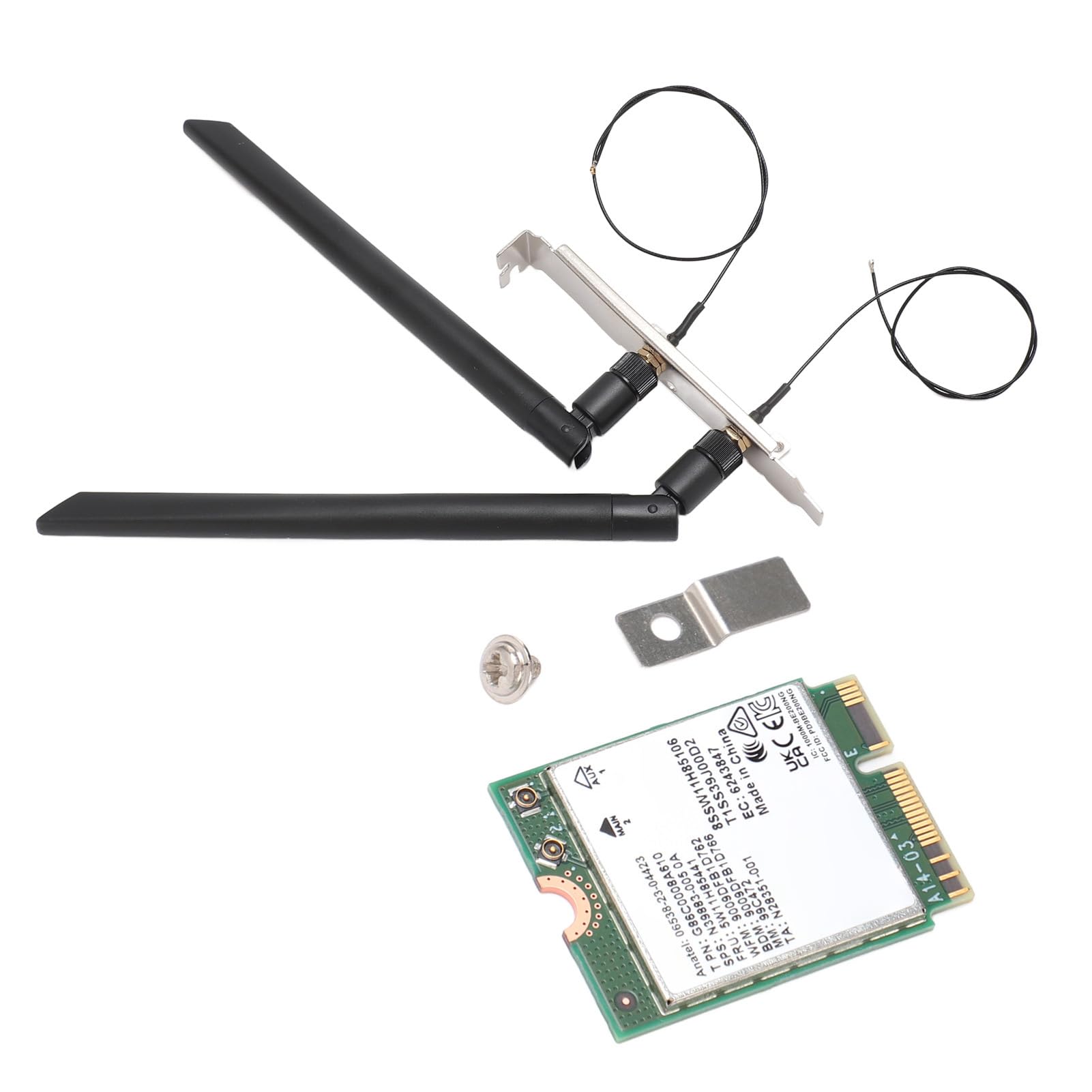 Bewinner Scheda di Rete WiFi 7 per Laptop, BE200NGW Scheda di Rete 2.4G 574Mbps 5G 2400Mbps 6G 5800Mbps con Bluetooth 5.4, Adattatore Wireless Interno MU-MIMO NGFF M.2 per 10/11 OS (WiFi 7