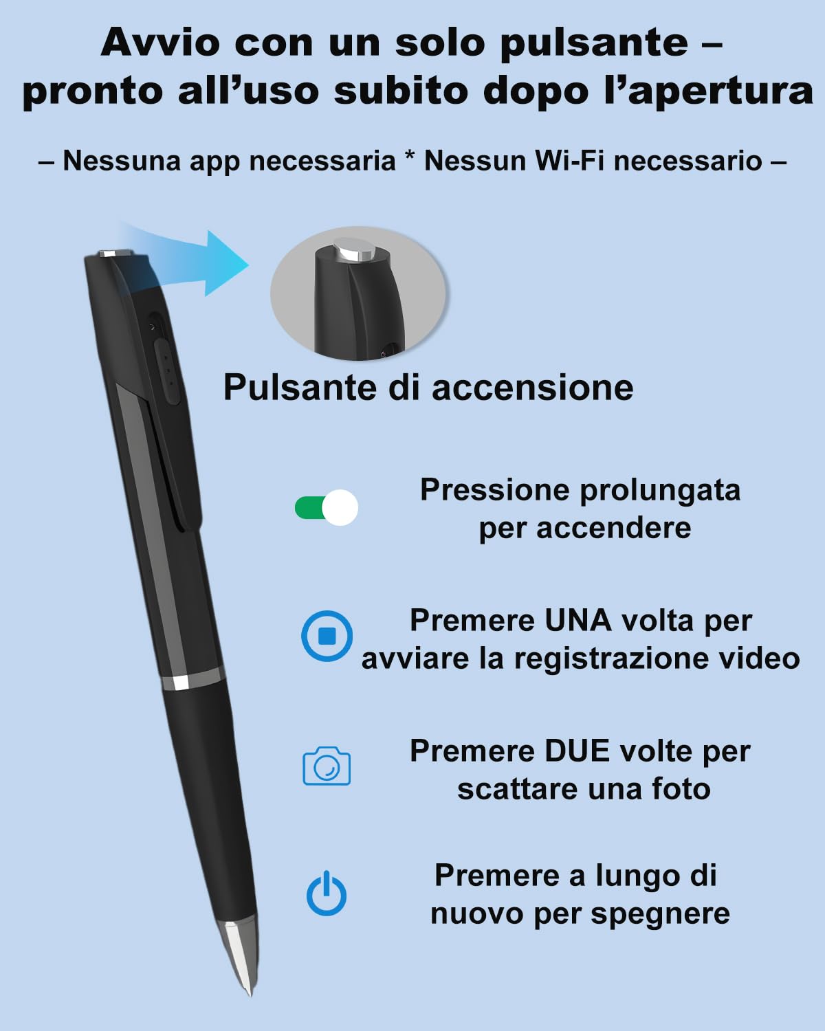 Bextgoo Telecamera Spia, 1080P HD mini telecamera spia nascosta con Scheda SD 32GB, Registrazione in Loop, Portatile Penna Spia per Registrare Video e Scattare Foto, Spy Cam per Interni/Esterni